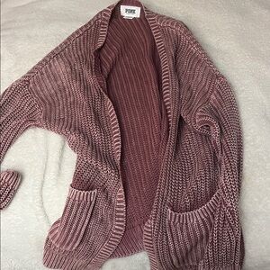PINK Victoria's Secret Mauve Cardigan Sweater